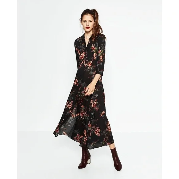 Zara Floral Maxi Dress - Picture 1 of 3